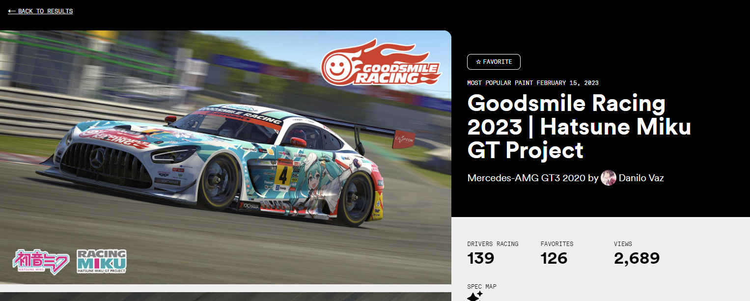 https://www.tradingpaints.com/showroom/view/601464/Goodsmile-Racing-2023&ndash;Hatsune-Miku-GT-Project
